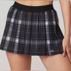 Alo plaid varsity tennis skirt